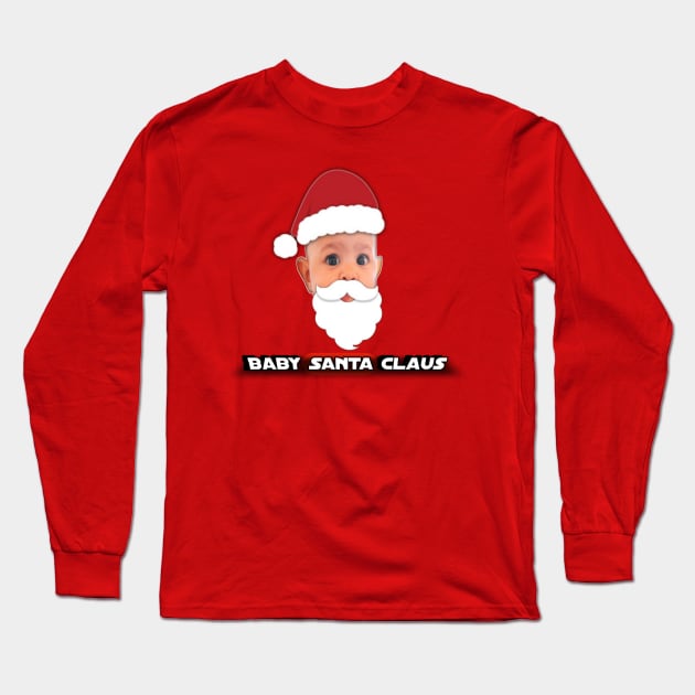 Baby Santa Claus Long Sleeve T-Shirt by Aassu Anil